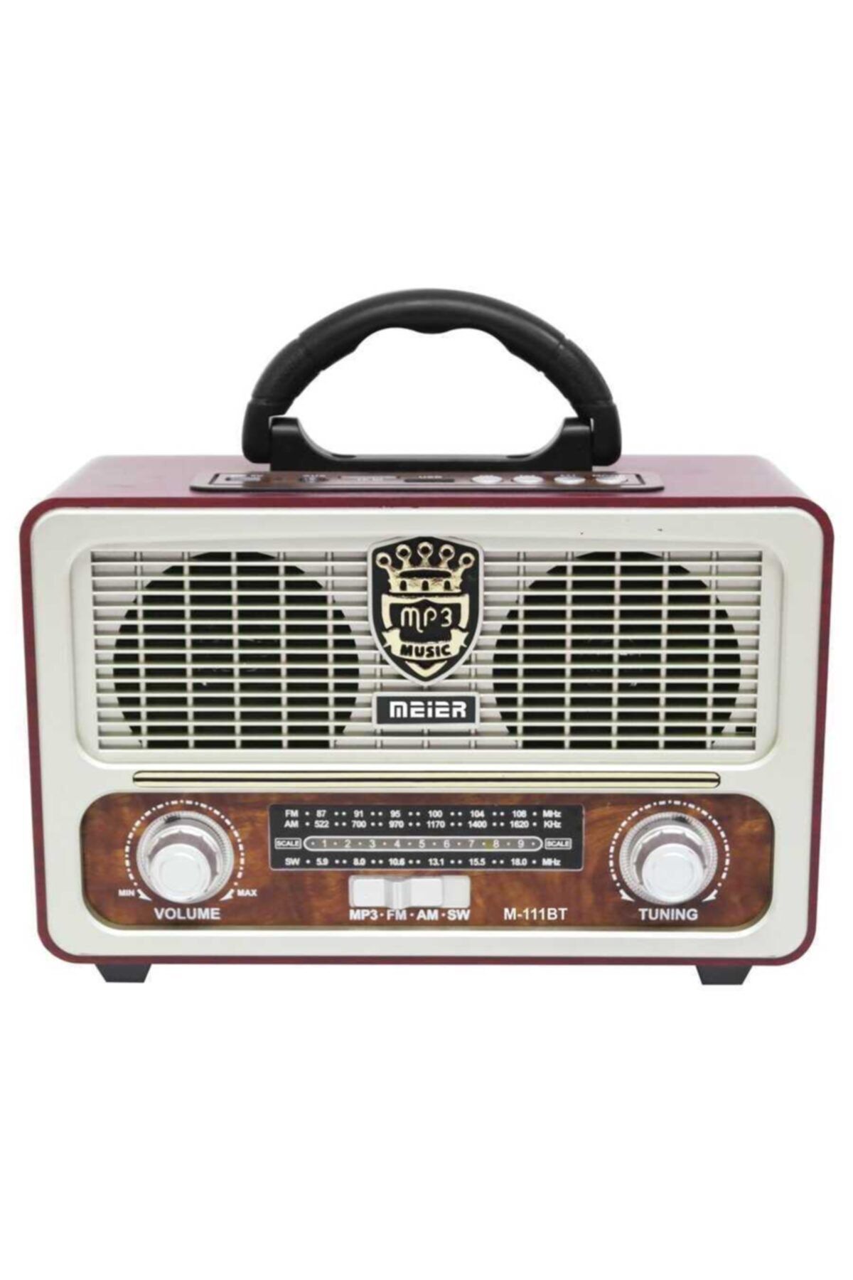 zore Nostaljik Retro Ahşap Taşınabilir Şarj Edilebilir Usb/hafıza Kartı Destekli Radyo Bluetooth Hoparlör