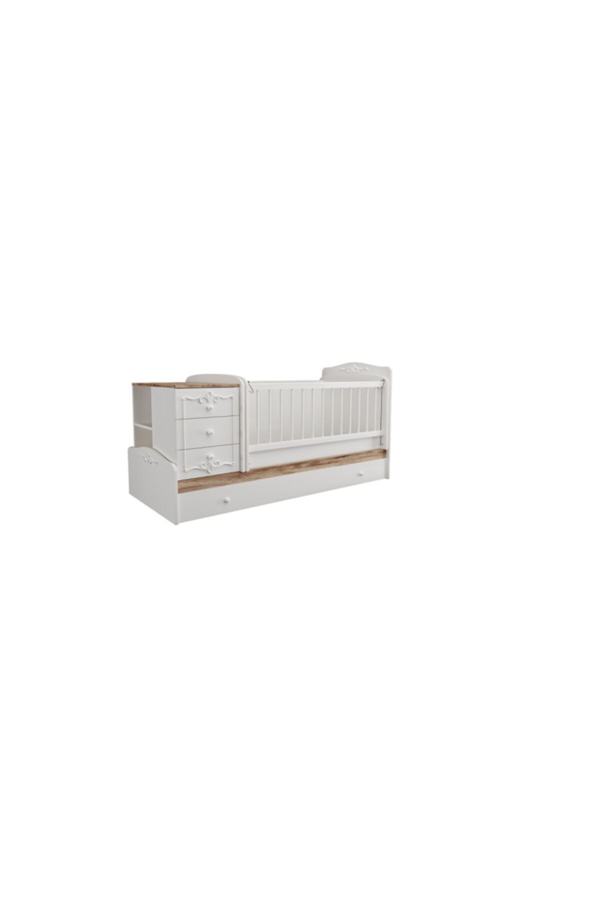 VENATTO Romantic Büyüyen Beşik (% 100 Mdf)renk Seçeneği:soft Beyaz /soft Beyaz-amalfi