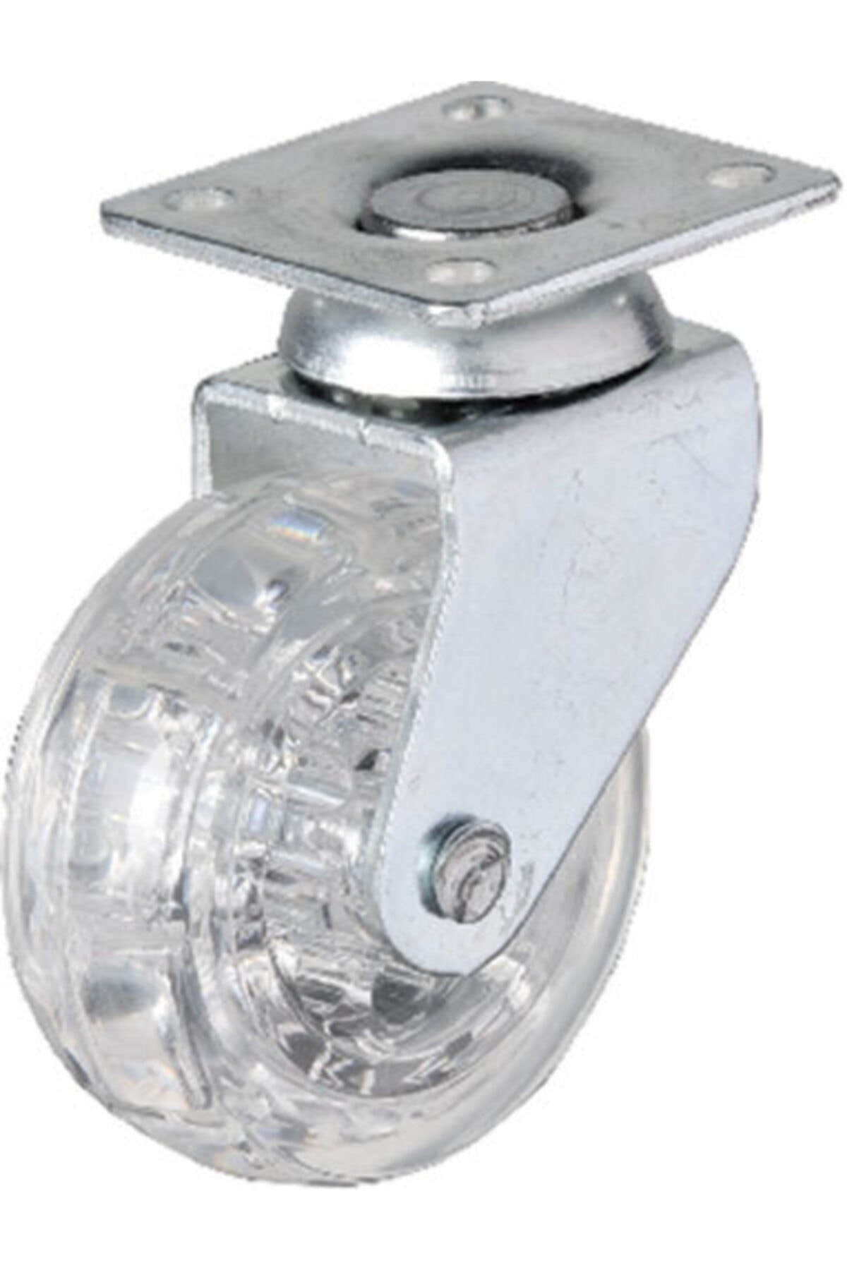 Hts 325 - 50x20 Mm Şeffaf Makaralı Tablalı Teker 4 Adet