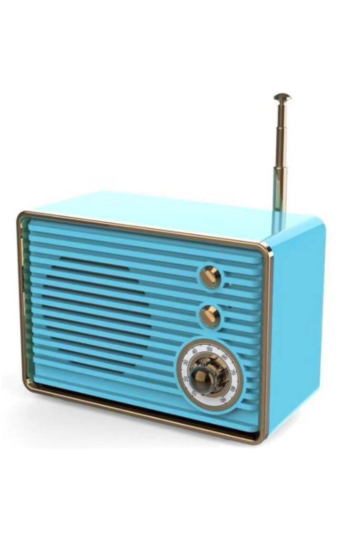 Concord Nostaljik Mini Radyo Usb Aux Bluetooth Hoparlör Yüksek Ses Kalitesi - C-8235 Mavi