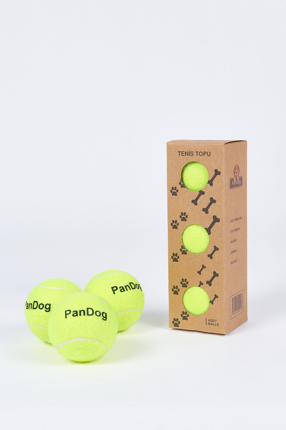 PanDog Sesli Tenis Topu 3 Adet