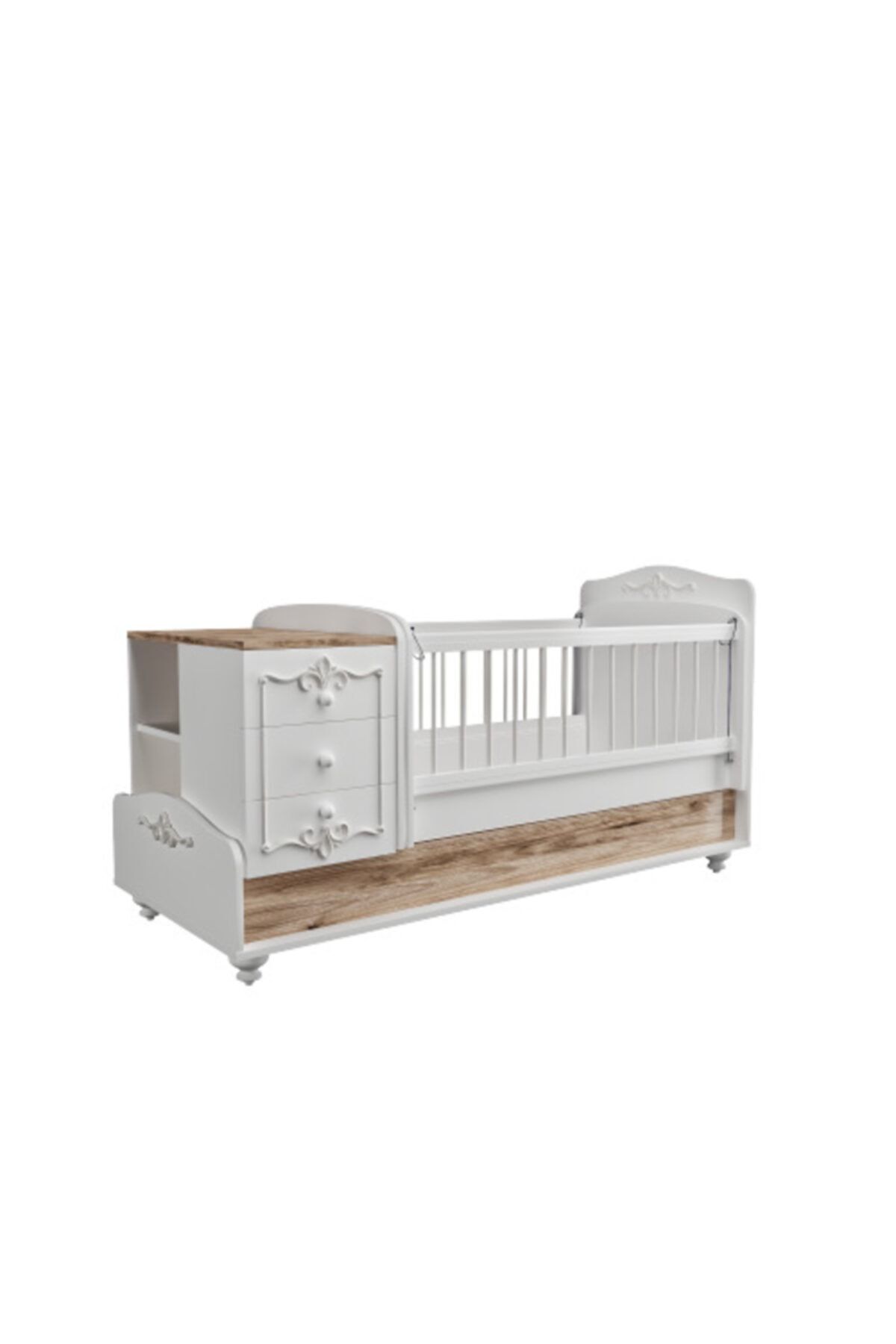 VENATTO Natura Büyüyen Beşik (%100mdf)renk:soft Beyaz-amalfi Ceviz