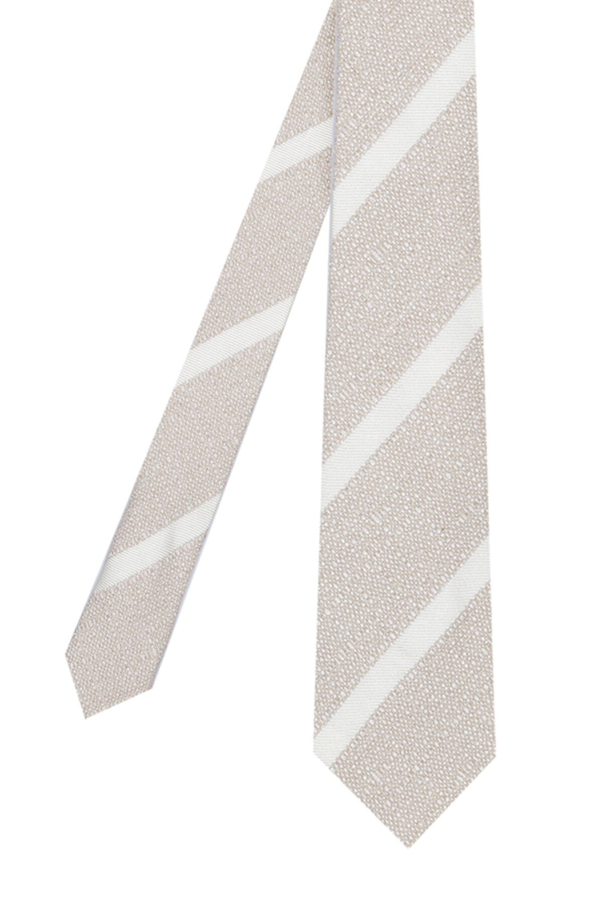 W Collection BEJ ÇİZGİLİ KRAVAT