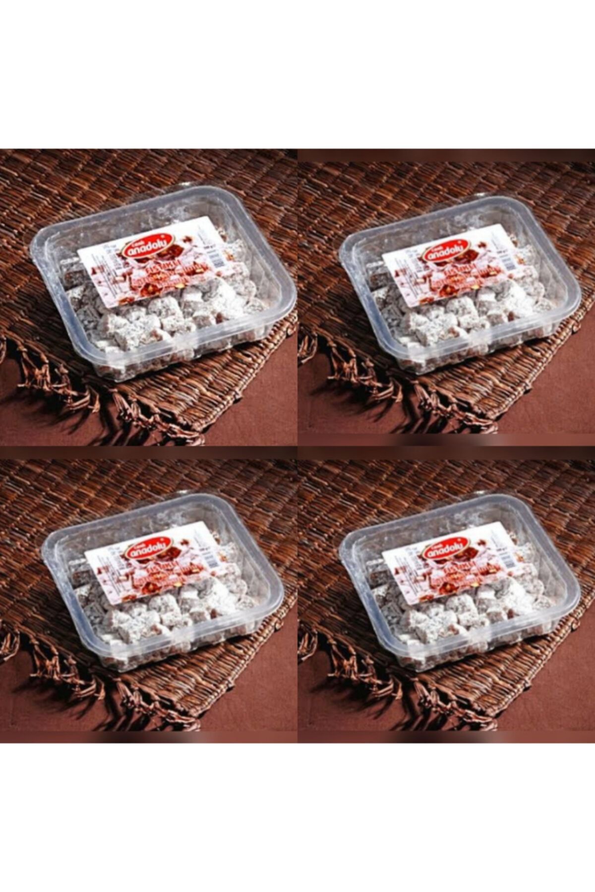 CANLI ANADOLU Çifte Kavrulmuş Antep Fıstıklı Lokum 250 Gr X 4 Paket