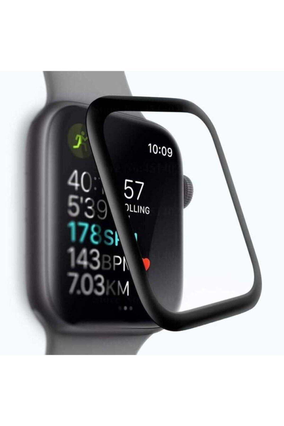 dijimedia Apple Watch 40mm Full Yapışkanlı Cam Ekran Koruyucu Kırılmaz Film
