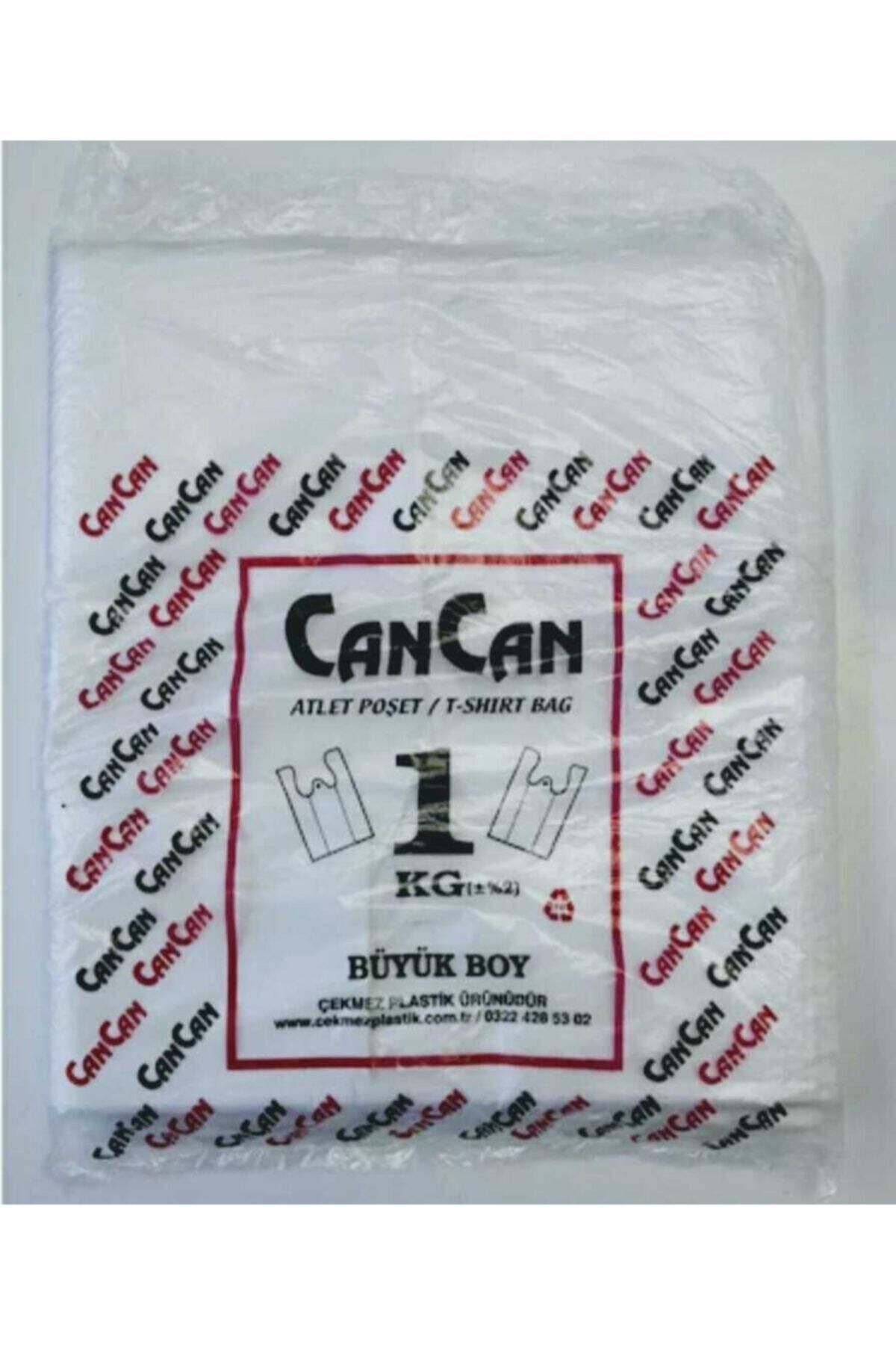 Cancan A Kalite Beyaz Hışır Poşet 1 Kg Büyük Boy Poşet