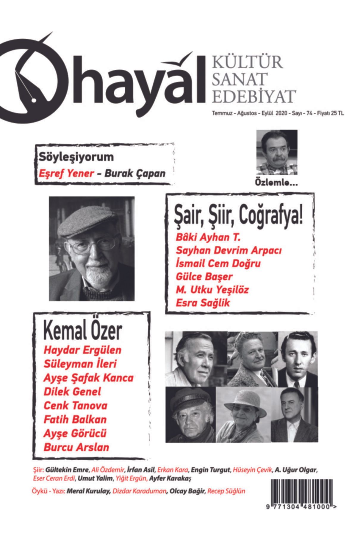 Hayal Yayınları Hayal Kültür Sanat Edebiyat Dergisi Sayı:74