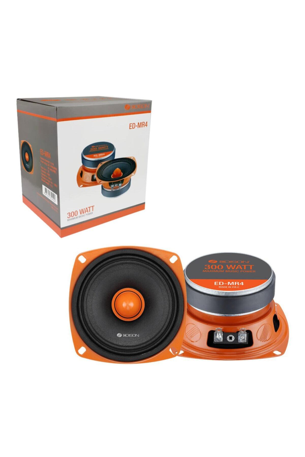 EDİSON Oto Mıdrange 10cm 300w Kapaklı 2 Adet Edıson Ed-mr4 Pro