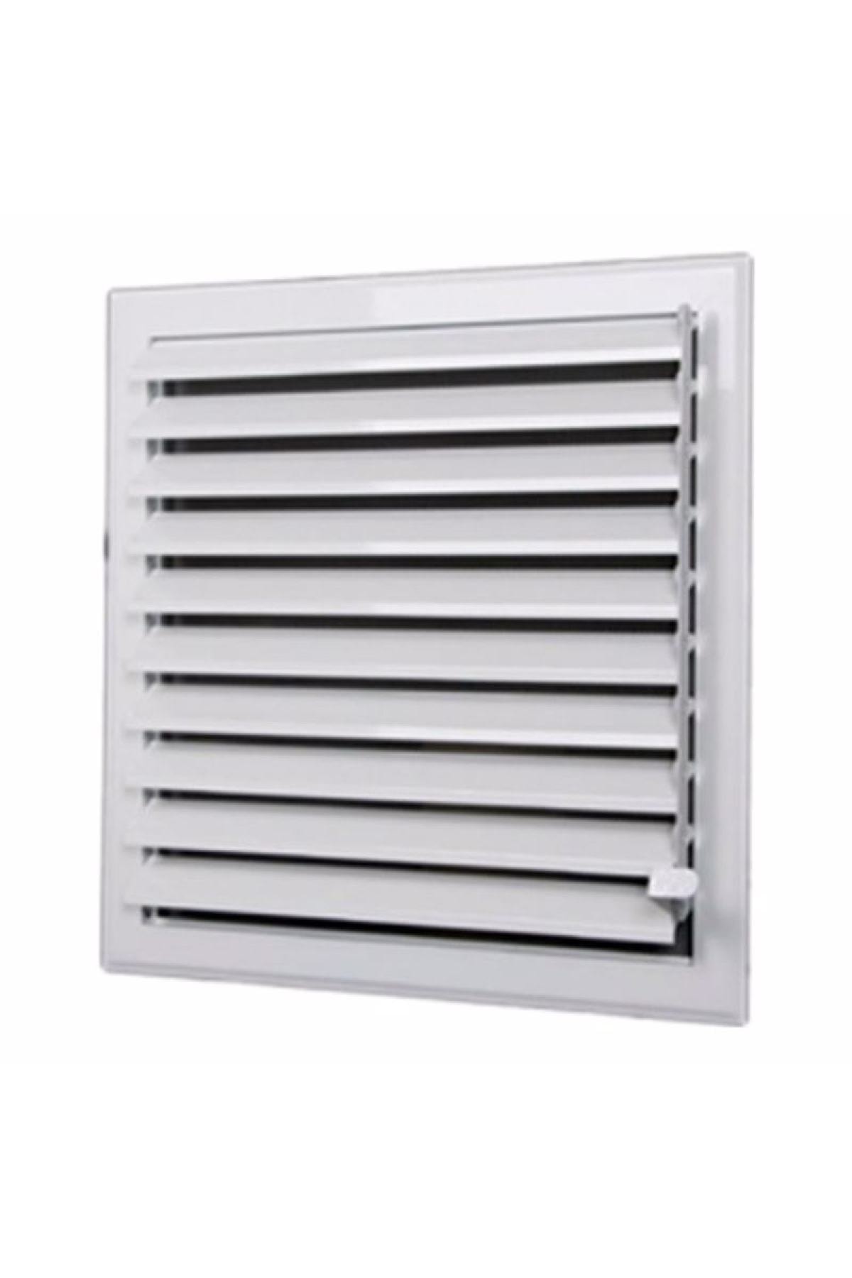 SARPAŞ 57 X 50 Cm - Banyo Wc Havalandırma Alüminyum Beyaz Menfez, Panjur