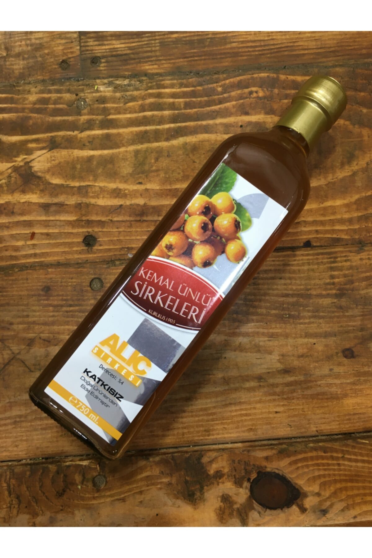 Kemal Ünlü Sirkeleri Katkısız Alıç Sirkesi Cam 750 Ml