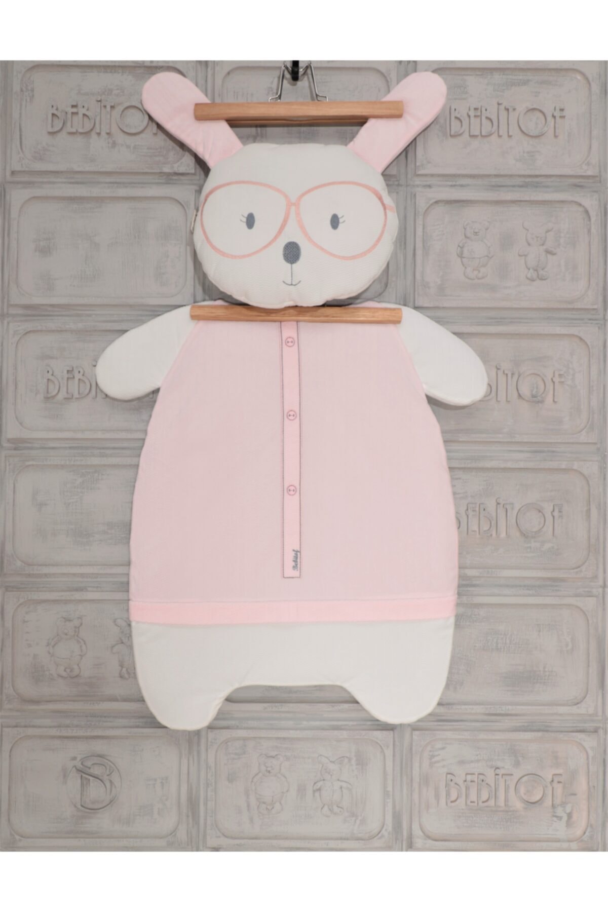 Bebitof Kız Bebek Gözlüklü Tavşan Ikili Alt Açma Seti Pembe