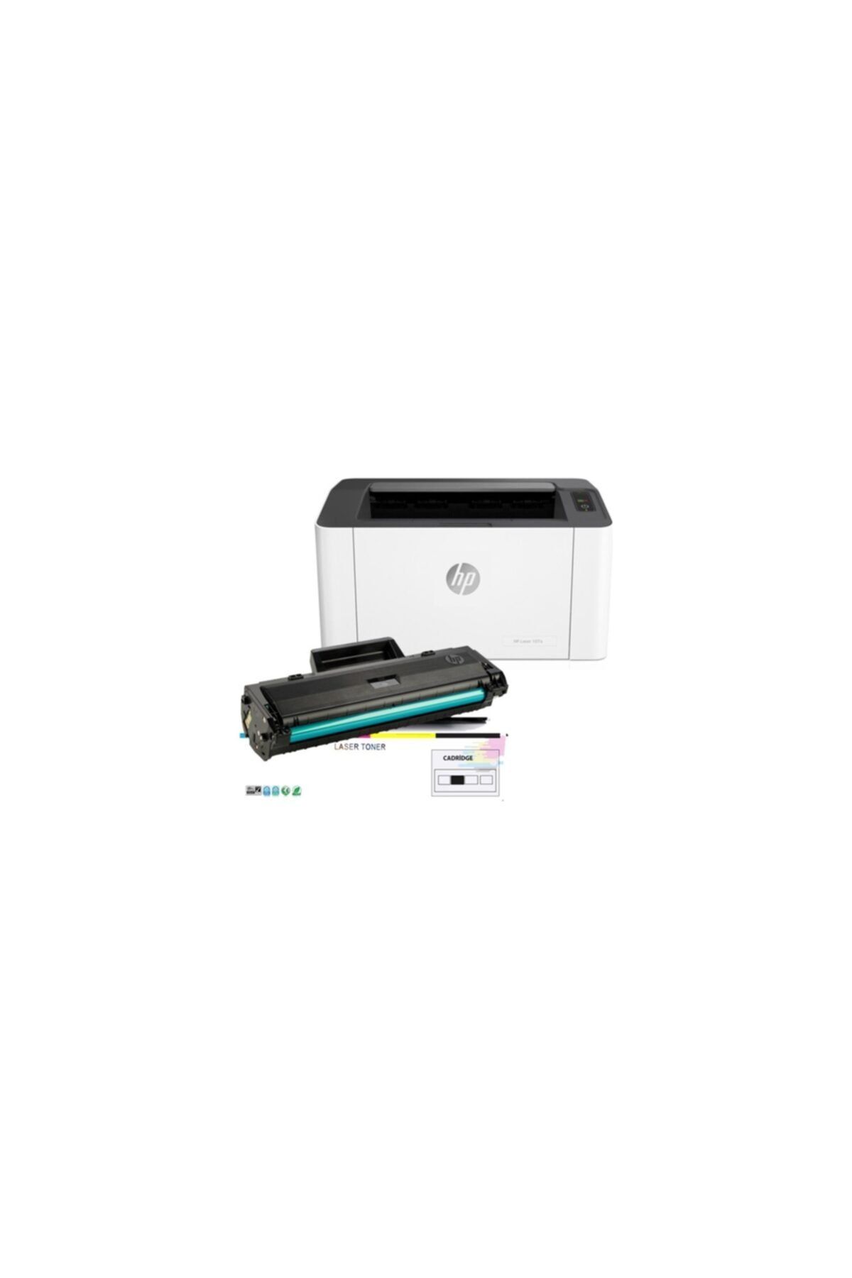 HP 4zb78a Laserjet 107w Lazer Yazıcı Tam Dolu + Tonerli