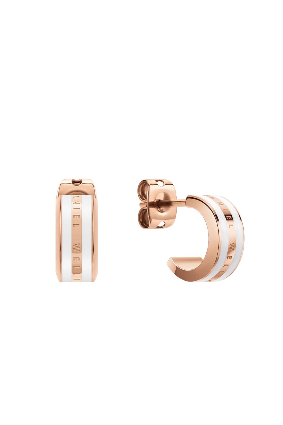 Daniel Wellington Emalie Earrings RG White Çelik Küpe