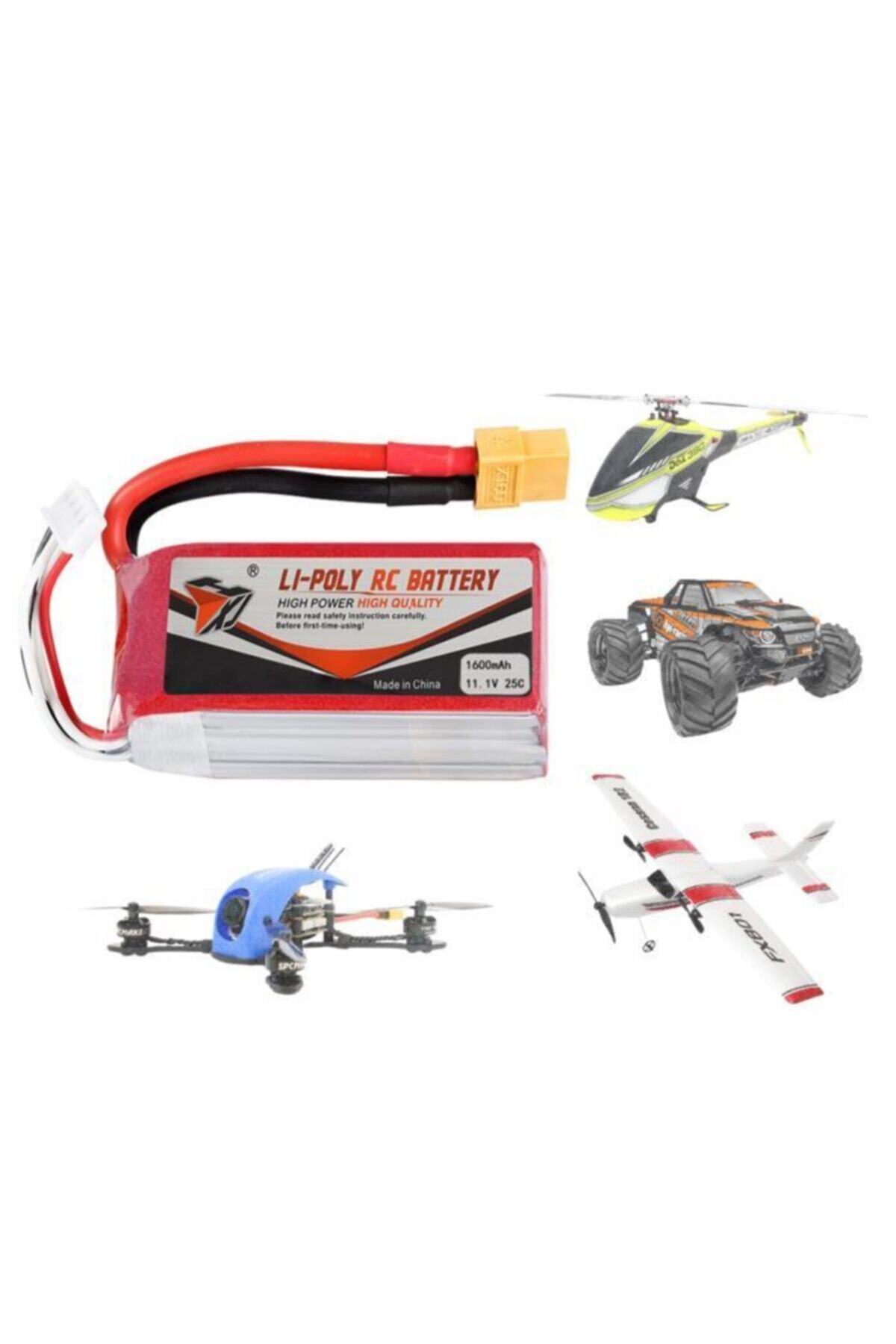 Profisher 11.1v 1600mah 3s 25c Lipo Pil Rc Yarış Dron Heli Model Uçak Araba