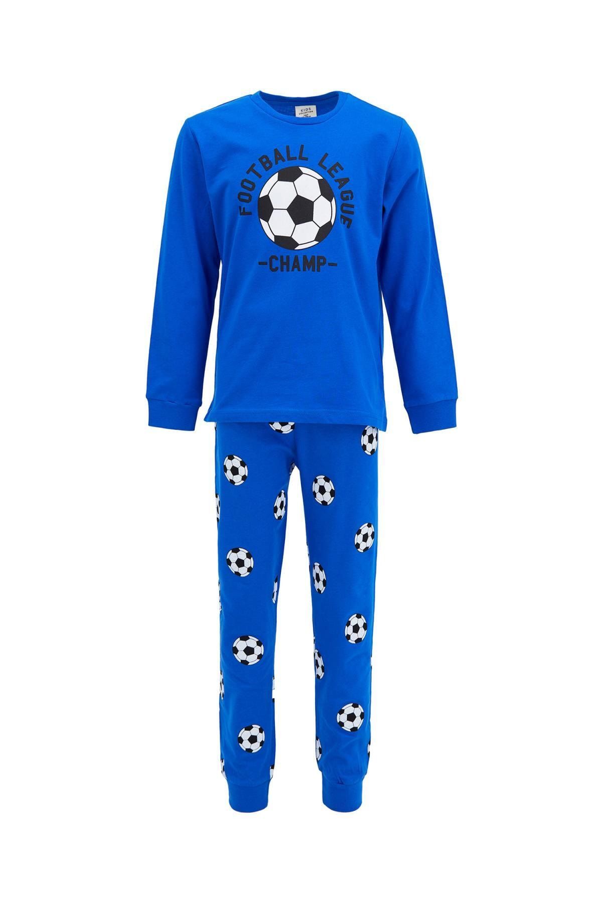 DeFacto Erkek Çocuk Futbol Topu Baskılı Pijama Takımı