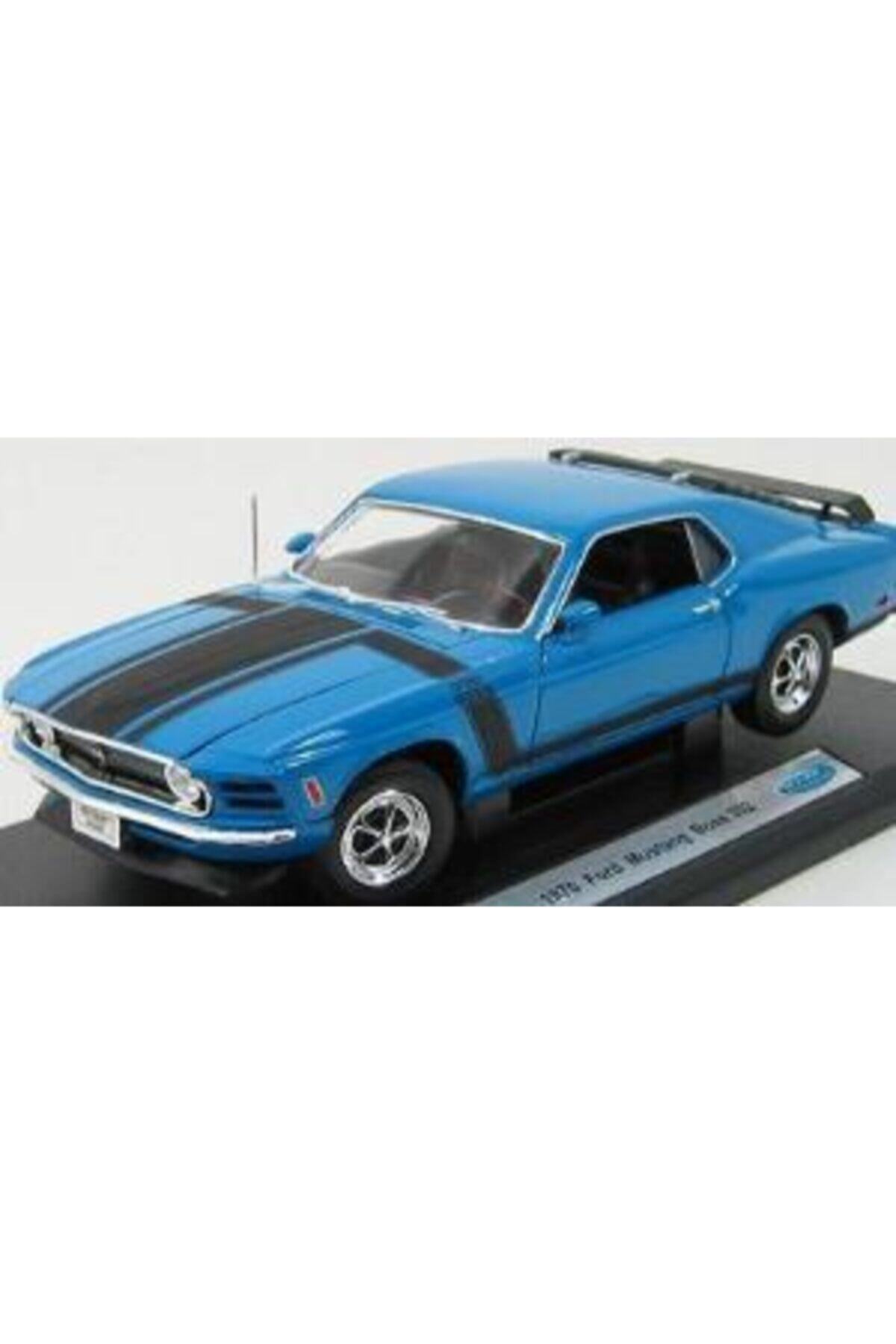 WELLY 1970 Mavi Ford Mustang Boss 302 1/18 Model Araba