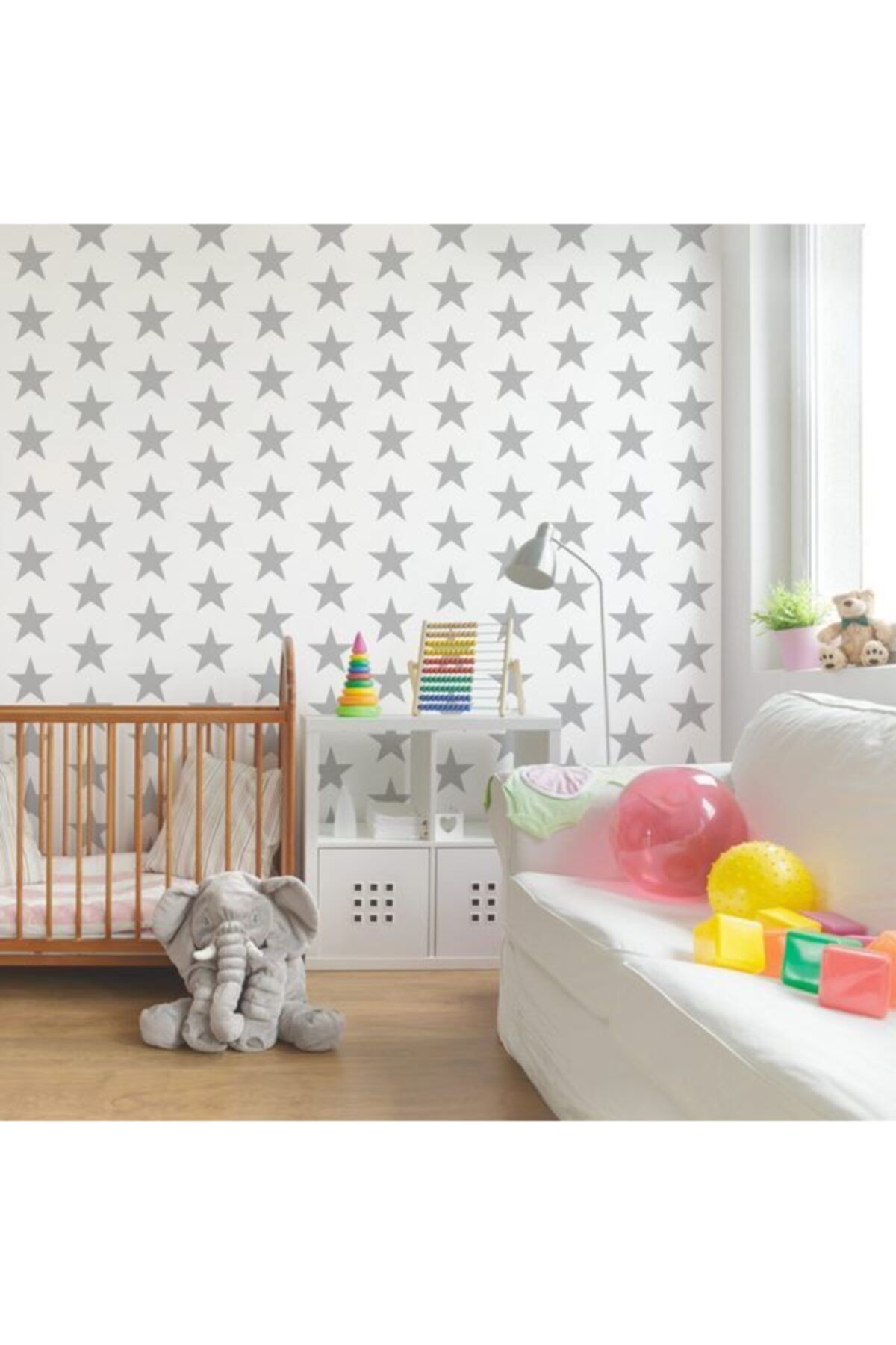 DEKORYAN Yıldız Desenli Kendinden Yapışkanlı Folyo 150x100