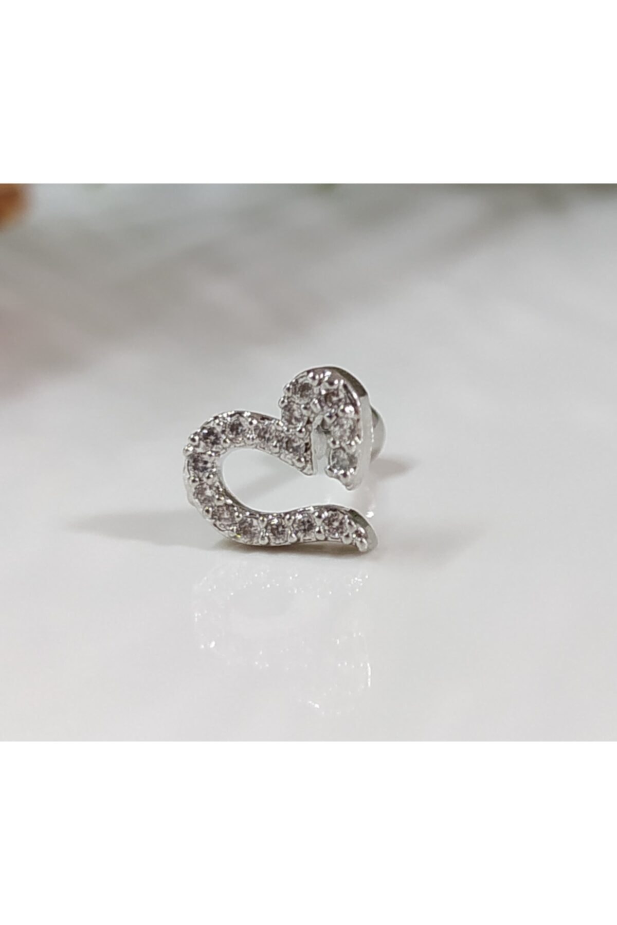 Işıl Işıl Cerrahi Çelik Zirkon Taşlı Percing, Kulak, Kıkırdak, Tragus, Helix, Dudak, Burun