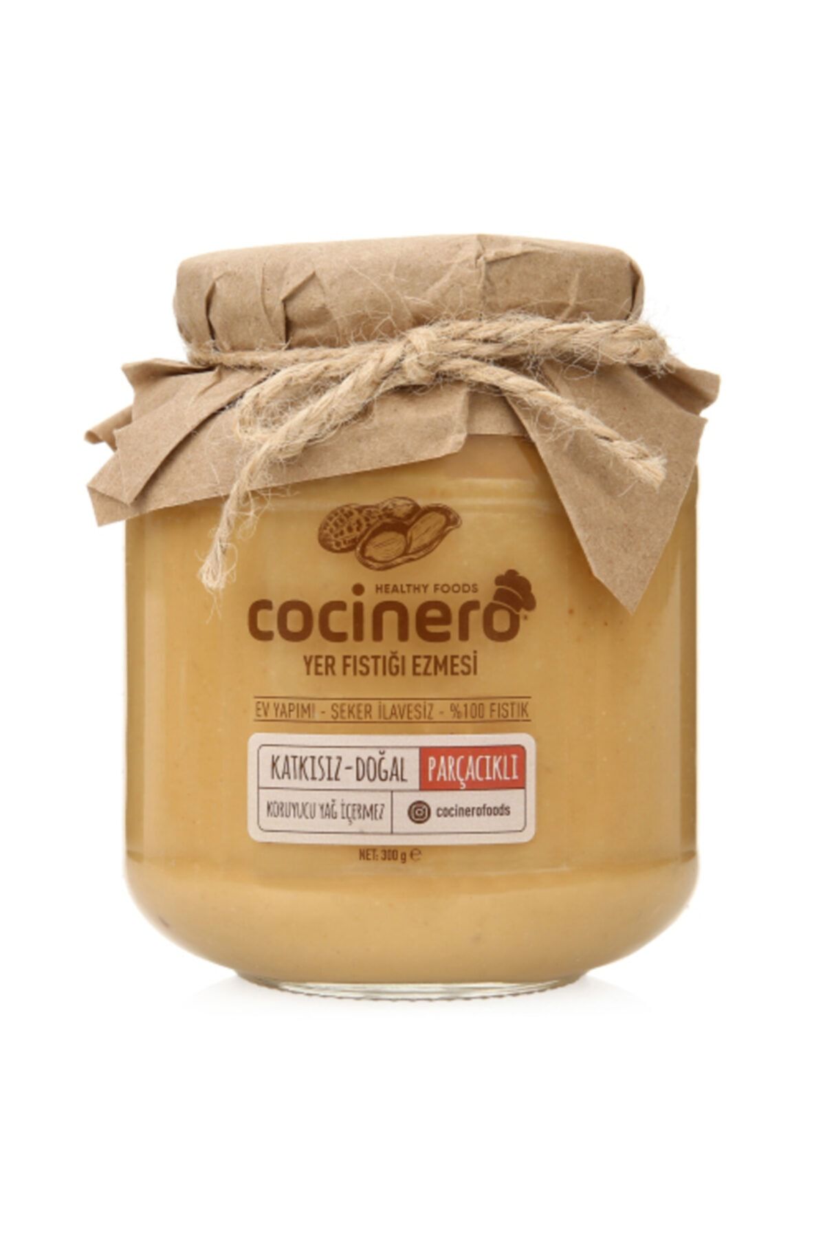 Cocinero Foods Parçacıklı Fıstık Ezmesi 300 gr