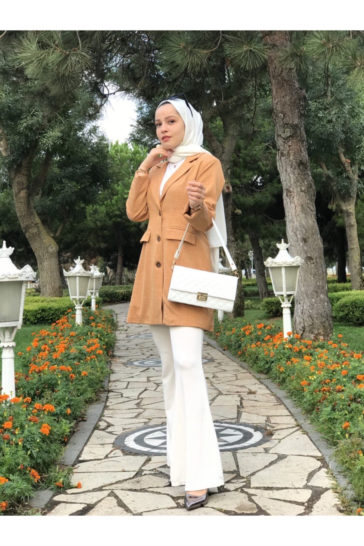 MISS RONN Cep Kapaklı Blazer Ceket - Hardal
