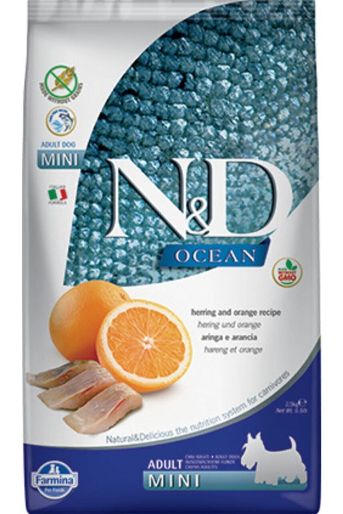 N&D Adult Mini Ringa Balığı+portakal Tahılsız Küçük Irk Yetişkin Köpek Maması 2,5kg