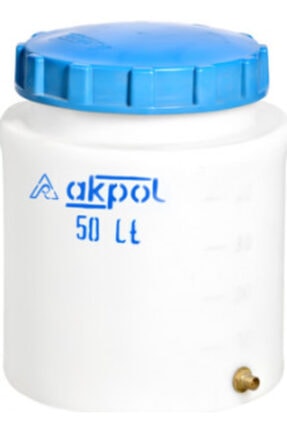 1. Kalite Polietilen Dik Silindir Su Deposu Geniş Ağızlı - 50 Lt Image 0
