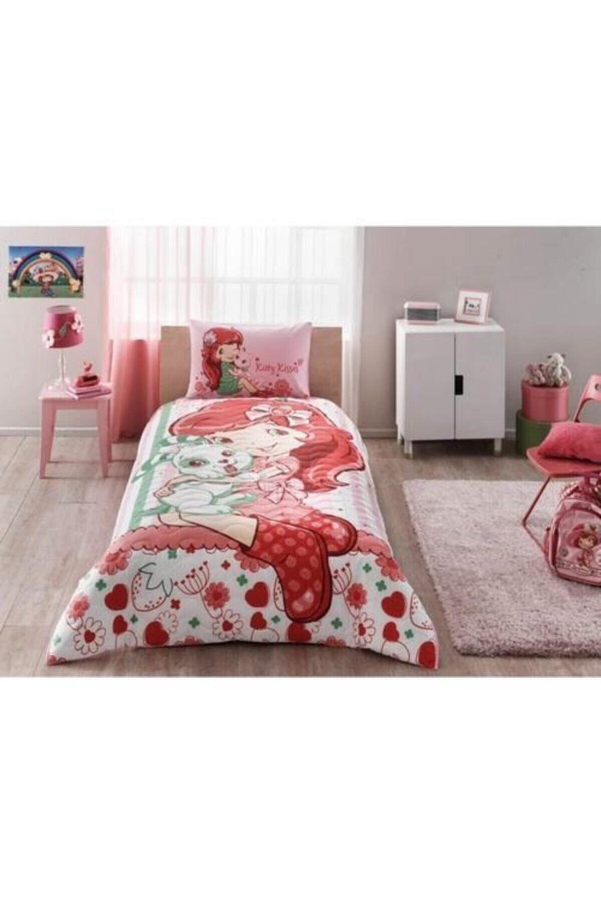Taç Lisanslı Complete Set Tek Kişilik Strawberry Shortcake