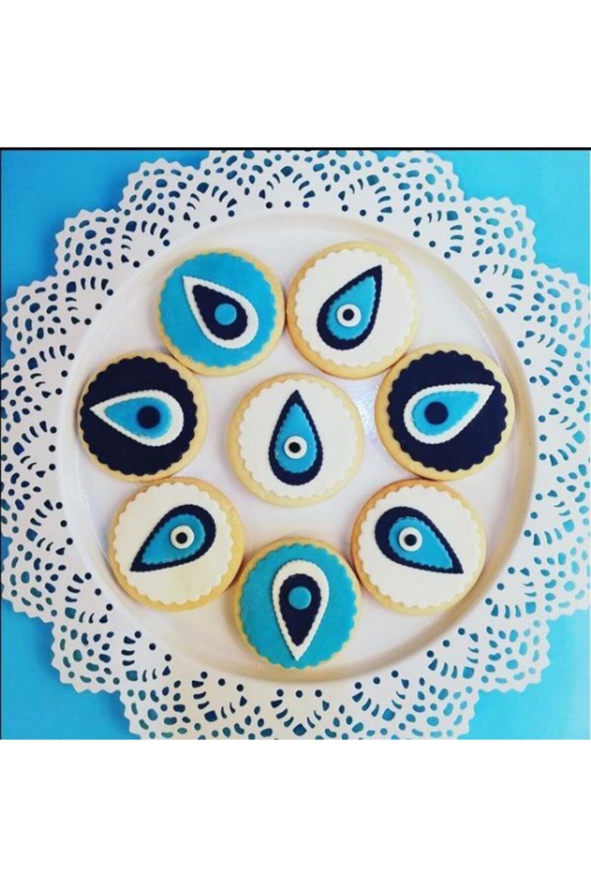 By Beken Cake Patisserie Nazar Boncuklu Kurabiye 10 Adet