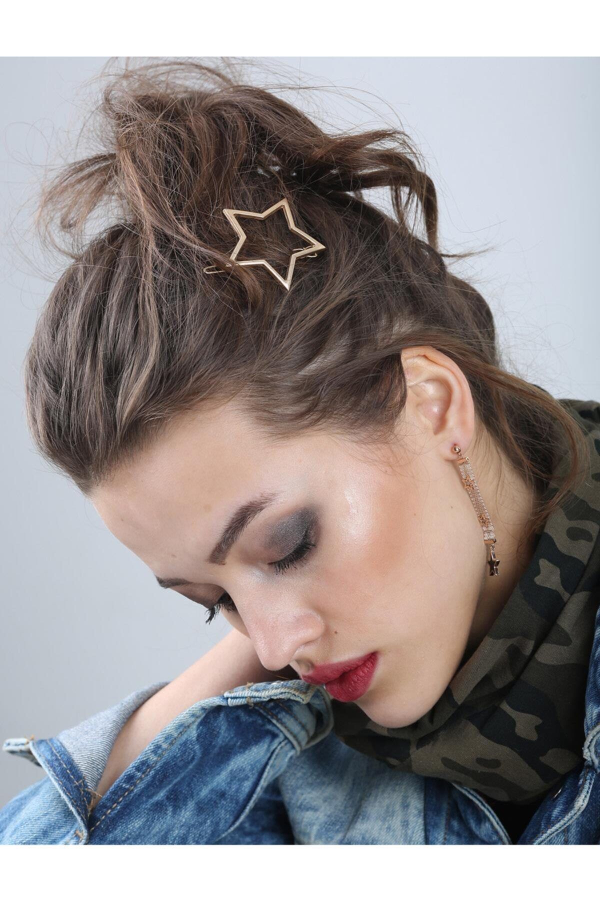 New Obsessions Rose Star Shape Klipsli Toka