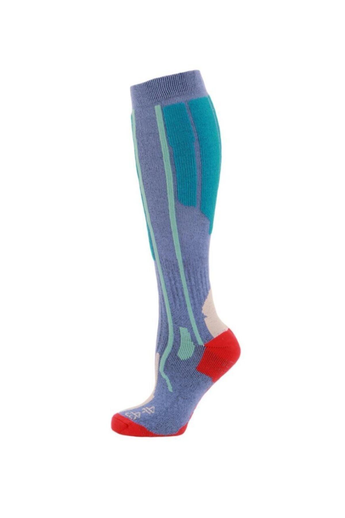 Panthzer Ski Socks Erkek Kayak Çorap Mavi/yeşil