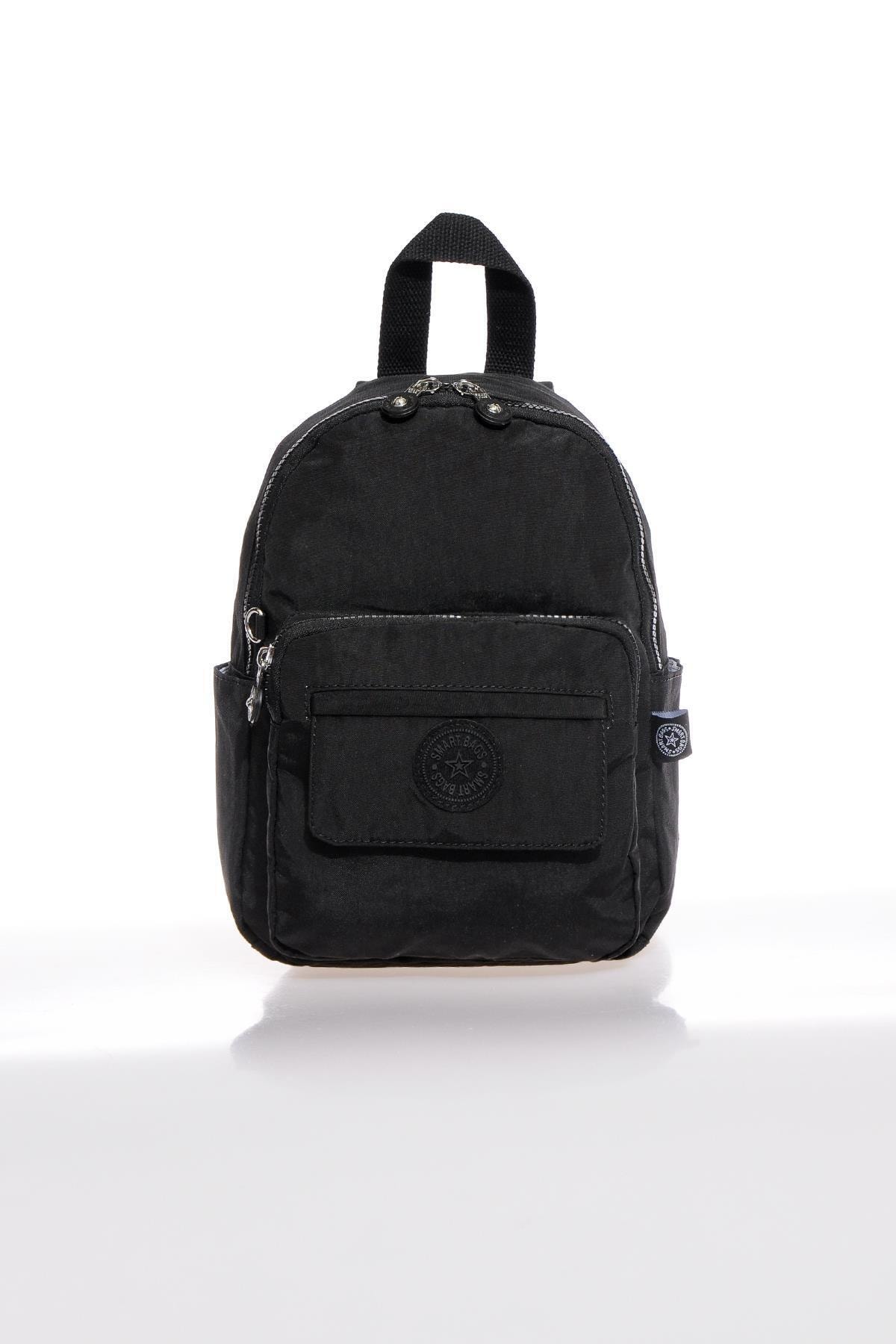 SMART BAGS Smb3028-0001 Siyah Kadın Küçük Sırt Çantası