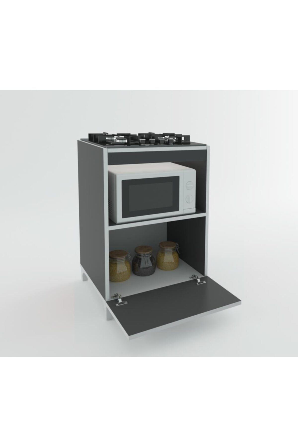 Kenzlife ocak dolabı demi gri 85*60*57 mutfak modül mini fırın  ankastre ocak için