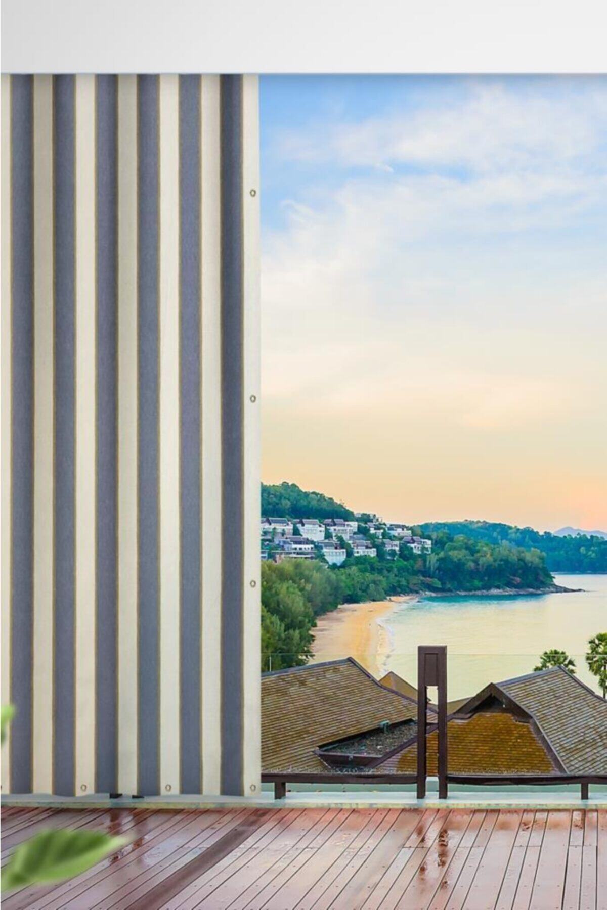 altinpamuk 360x250 balkon perdesi balkon brandasi koyu gri krem kusgozlu fiyati yorumlari trendyol
