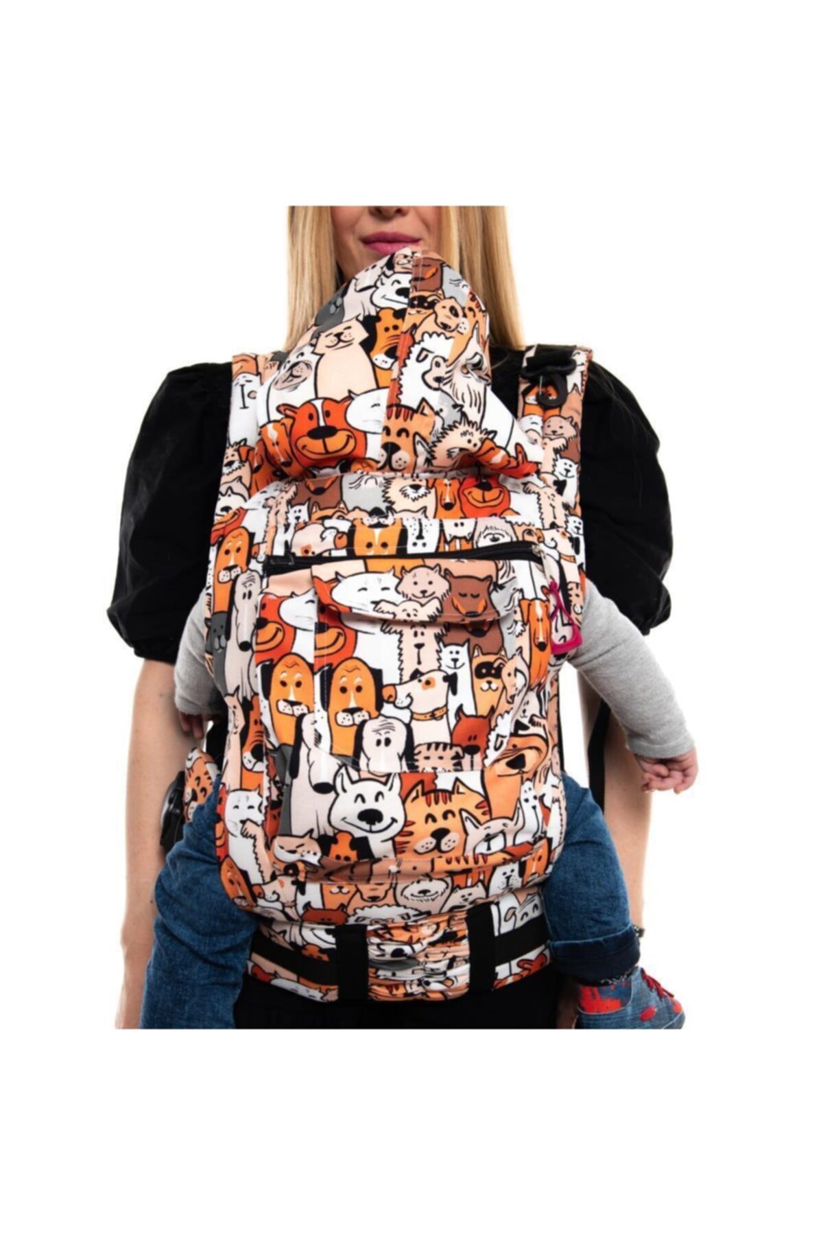 BEBEBEBEK Kanguru Bebek Kangurusu Sevimli Köpek Desenli Kanguru