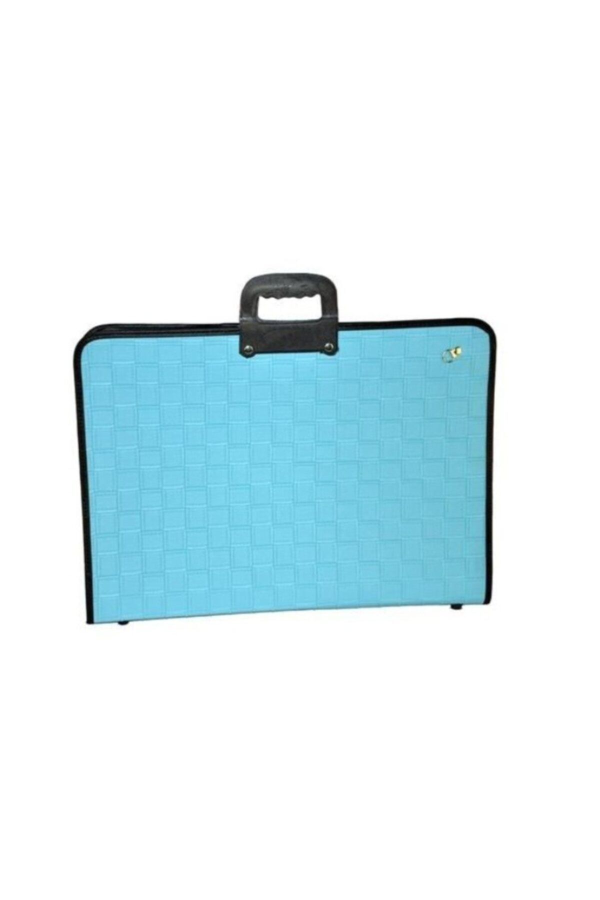 Bafix Teknik Resim Çantası Fermuarlı Askılı Lüks Deri 55x75 Cm Turkuaz