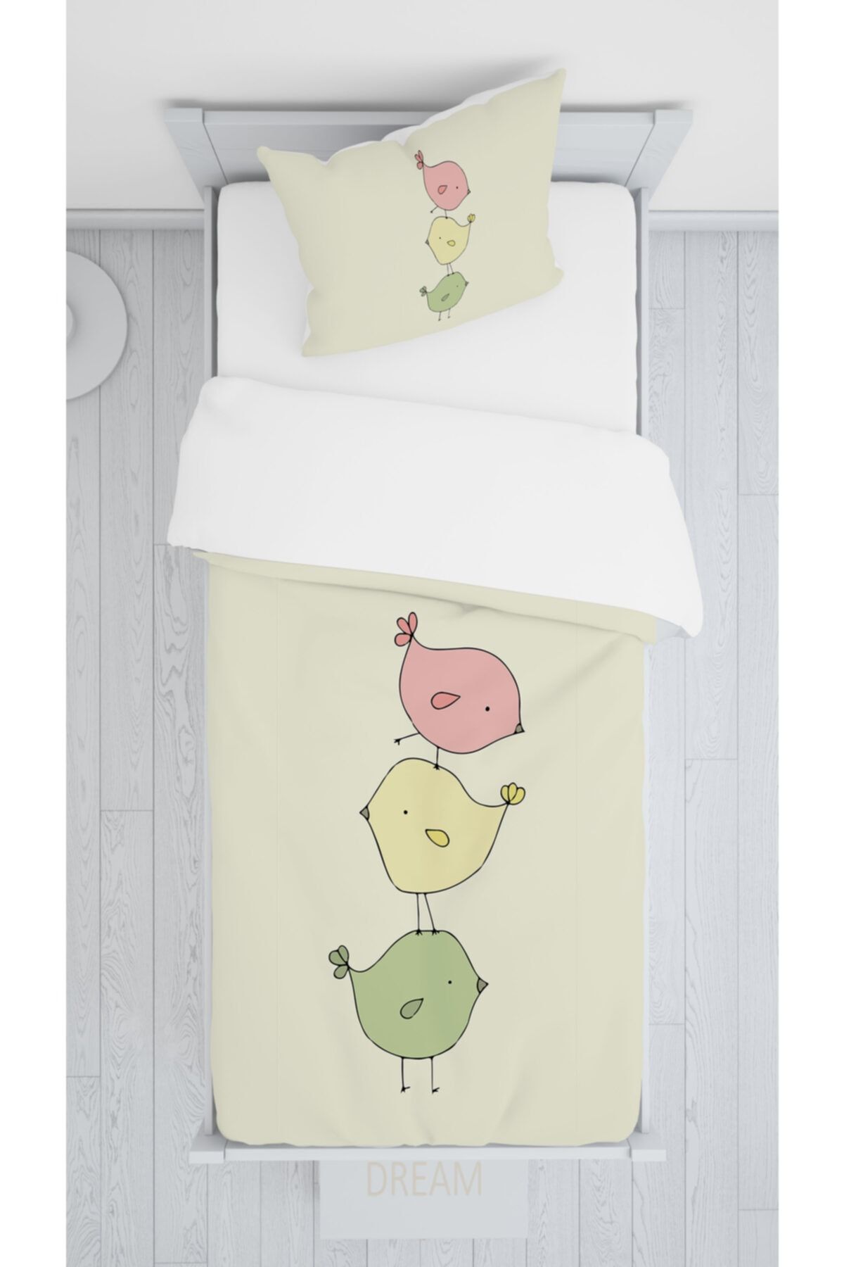 Consept Home Consepthome Hm-b58 Sevimli Renkli Minik Kuşlar Sadece Yatak Örtüsü 140x220