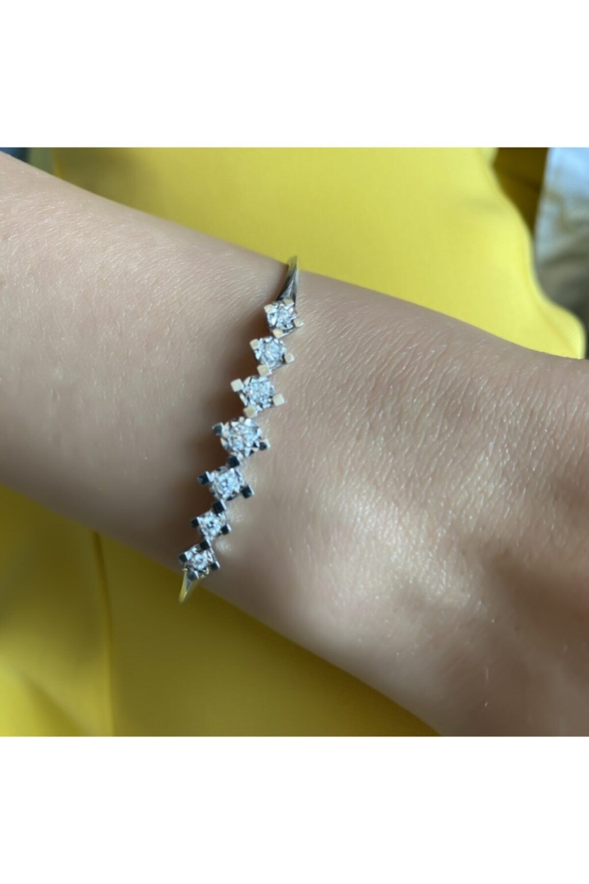 Goza Jewellery Aynalı Pırlanta Altın Bileklik
