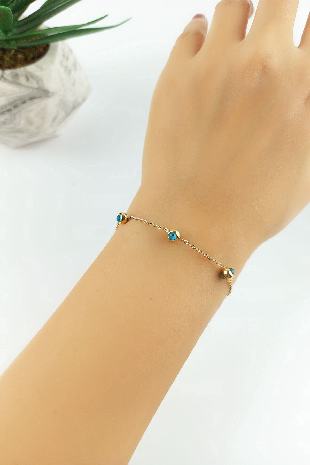 Çlk Accessories Çelik Göz Figür Bileklik B350