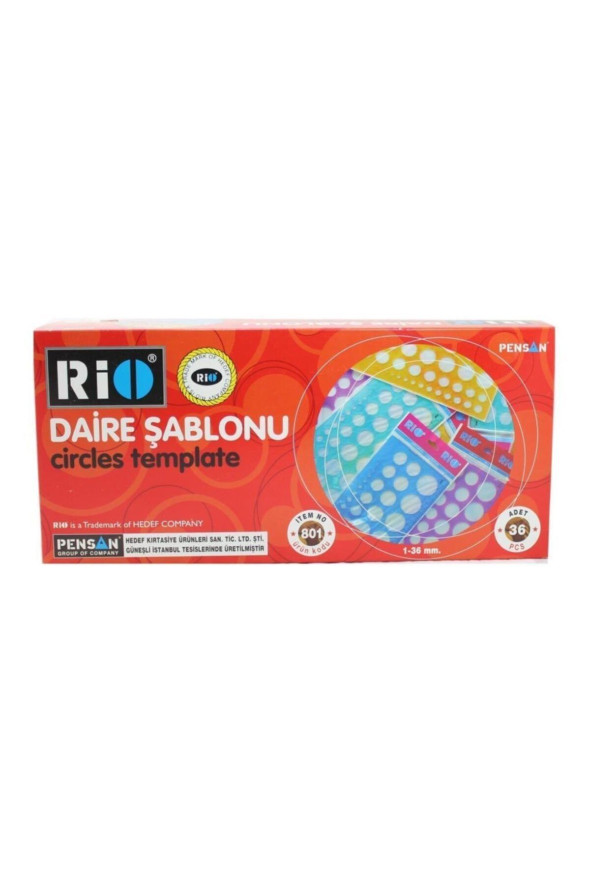 Rio Daire Şablonu 1-36 Mm 801 (36 Lı Paket) Ri00801sn00
