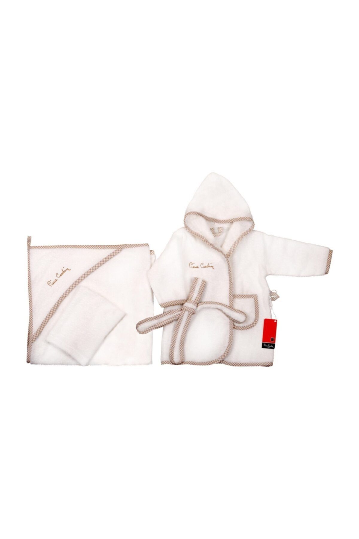 Pierre Cardin Baby Pierre Cardin Bornoz Seti - Ekru
