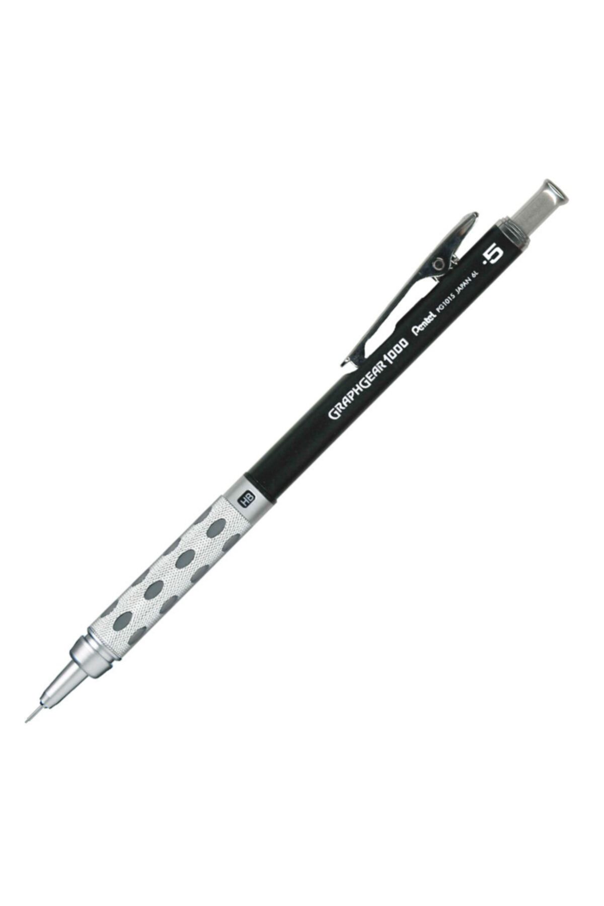 Pentel 0.5 Metal Gövdeli Gizli Uç Teknik Çizim Ve Yazı Versatil Kalem Siyah Pg1015c-ax