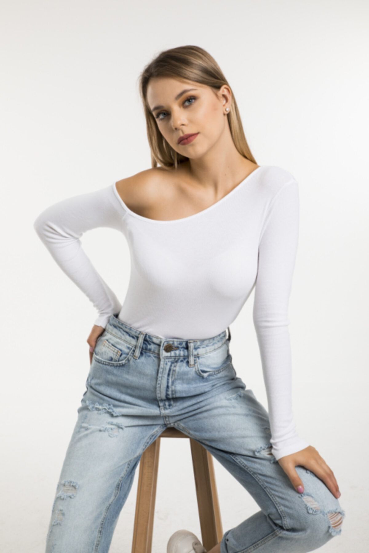 ladyzey Kadın Tek Omuz Açık Detaylı Kaşkorse Body