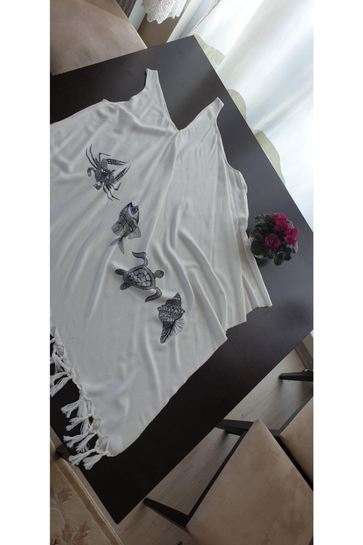KUKUBİ V Model Plaj Elbisesi