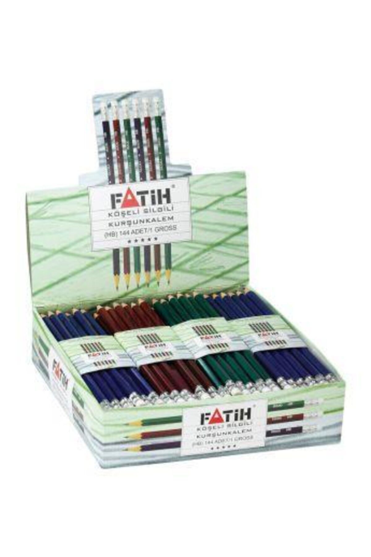 Fatih Köşeli Silgili Kurşun Kalem 144 Lü Fa16600kl00 (1 Paket 144 Adet)