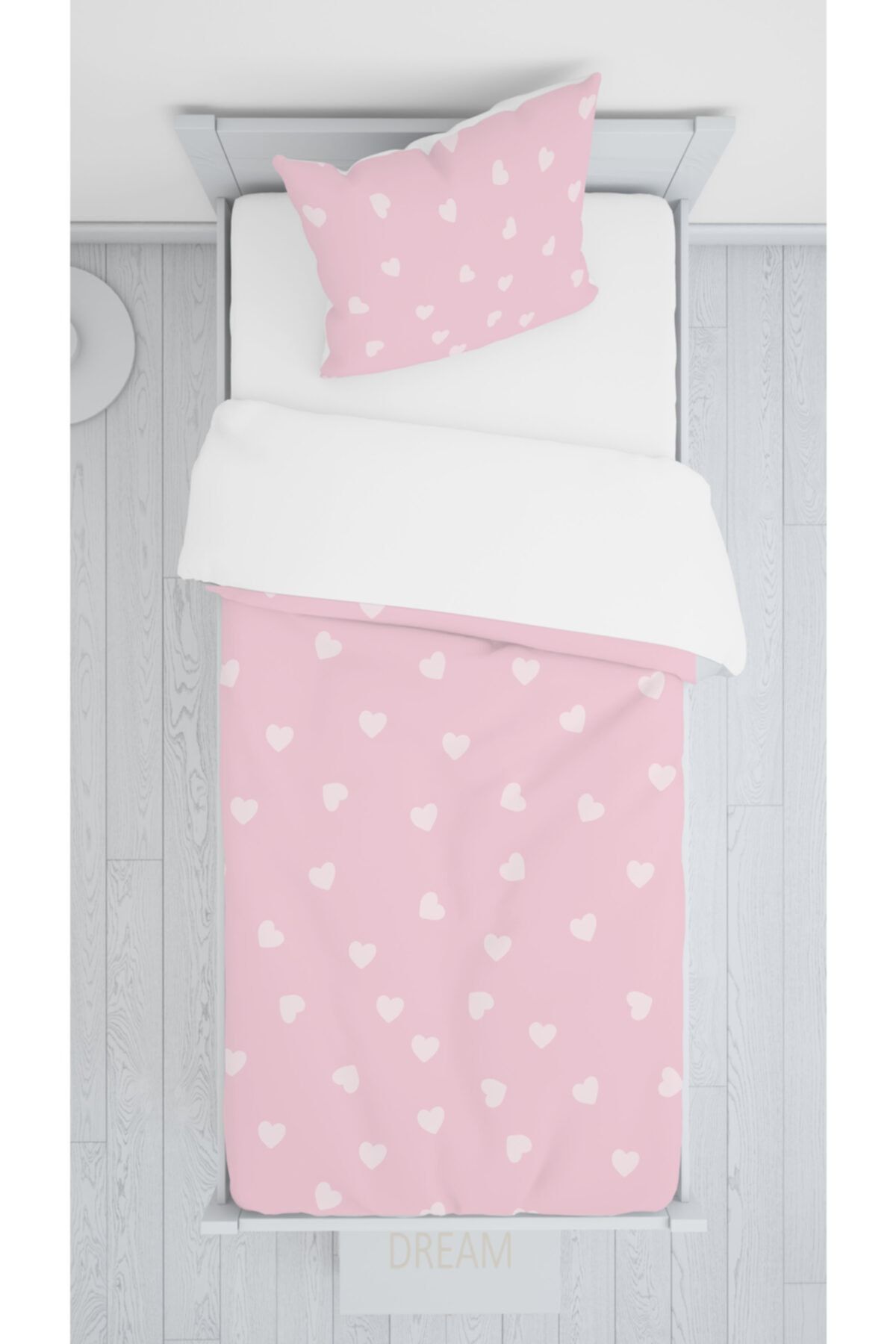 Consept Home Consepthome Hm-b127 Pembe Beyaz Kalpli Sadece Yatak Örtüsü 140x220