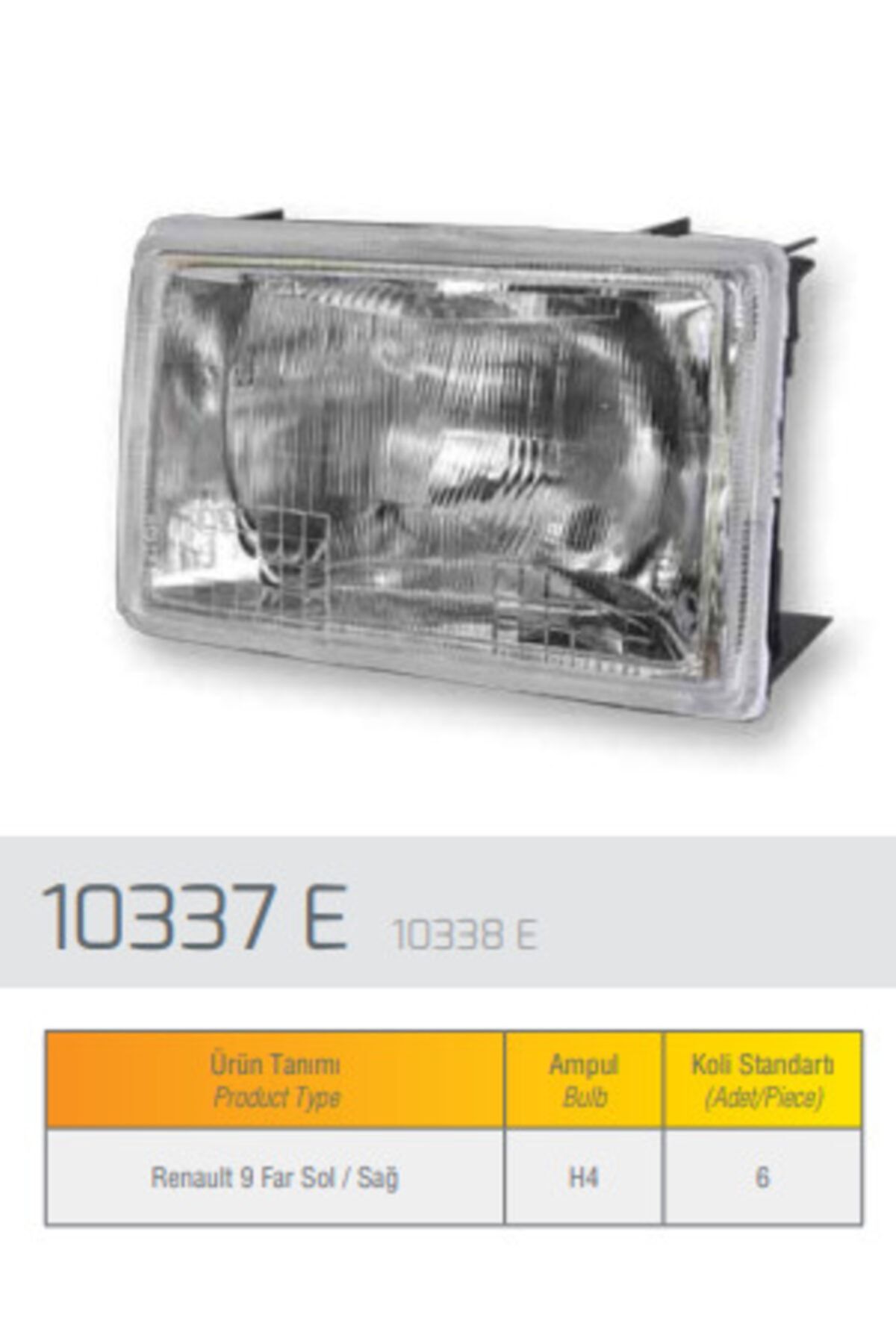 Renault 9 Brodway 1987-1992 Ön Far Lambası Sol Farba