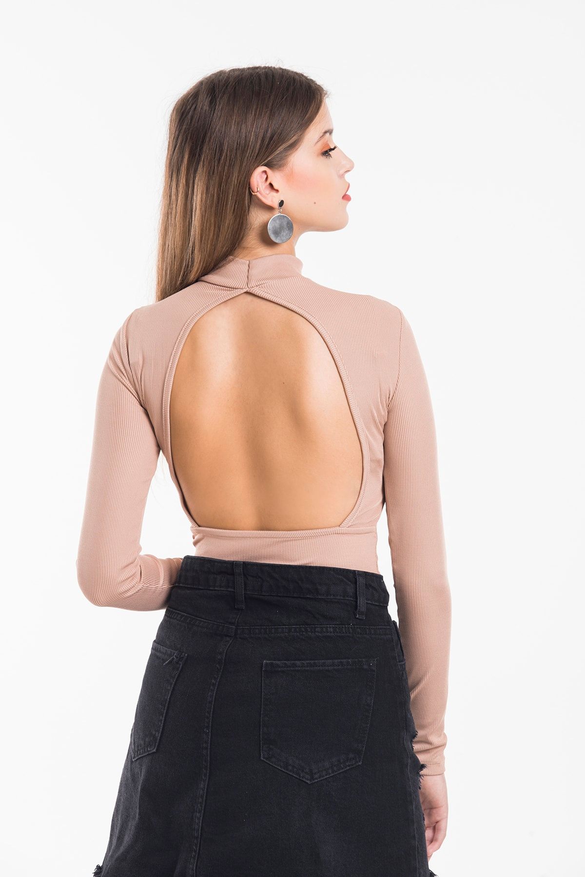 ladyzey Kadın Sırt Dekolteli Alttan Çıtçıtlı Body