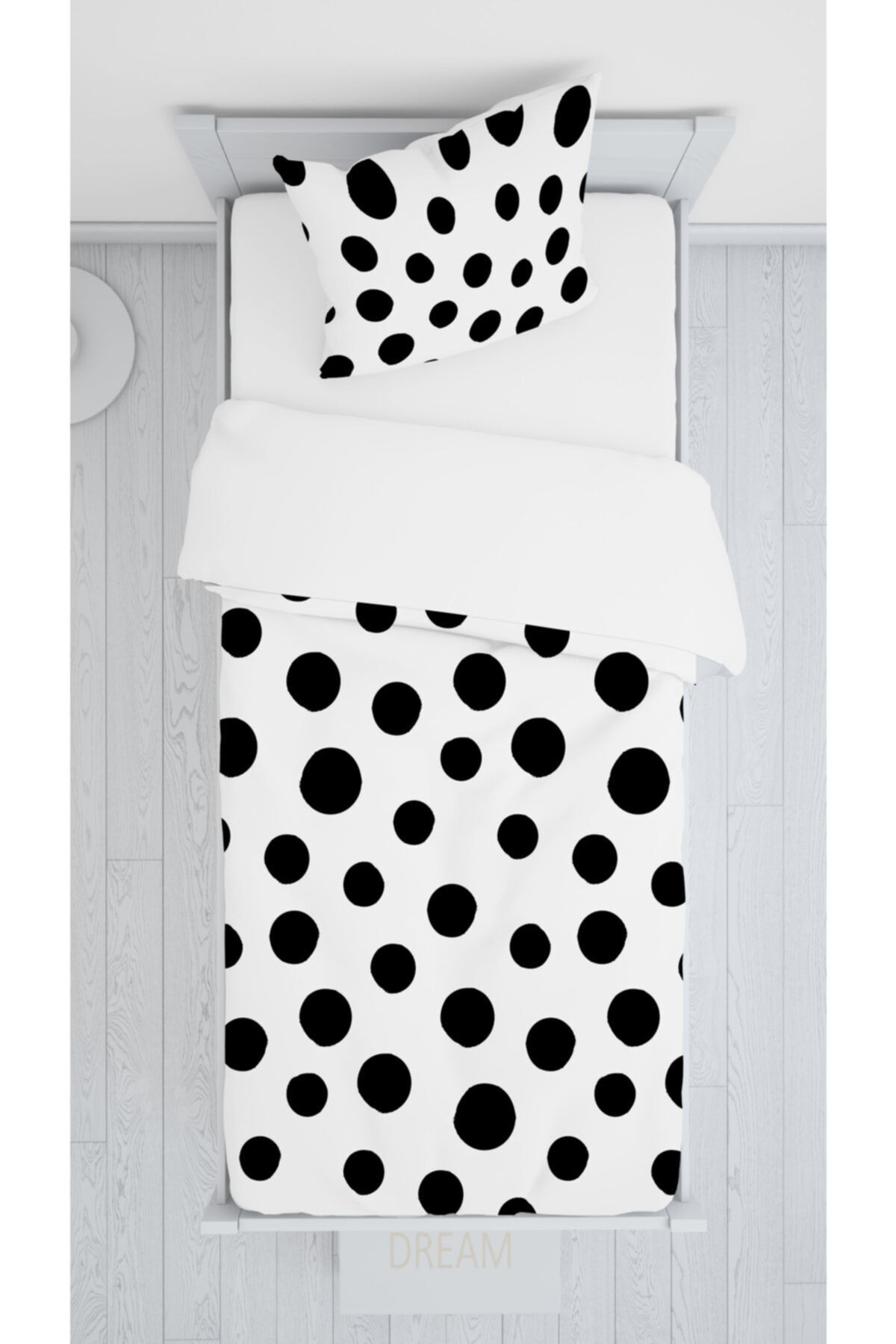 Consept Home Consepthome Hm-b195 Siyah Daire Temalı Sadece Yatak Örtüsü 140x220