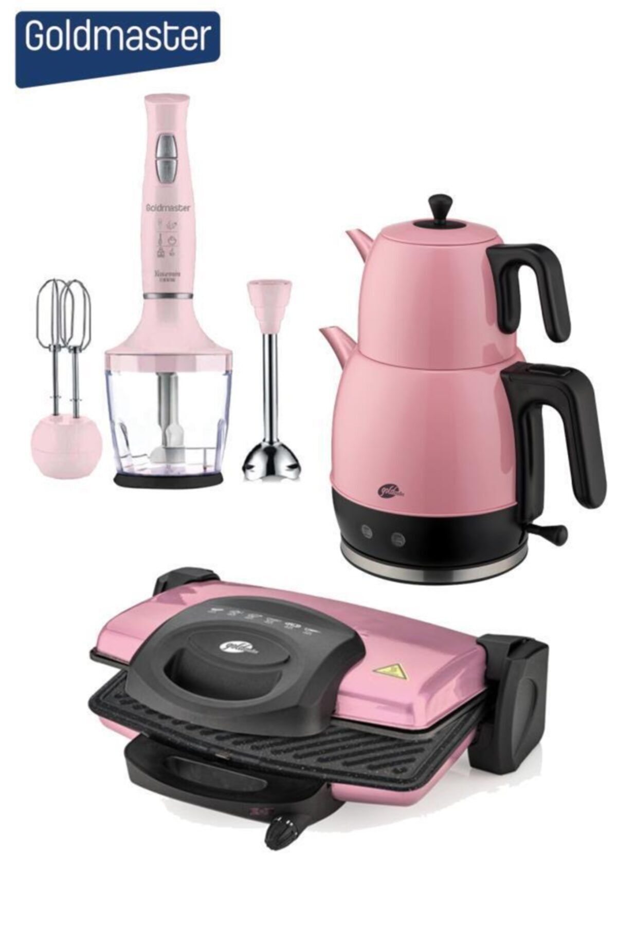 goldmaster zerafet pembe 3 lu ceyiz seti cayci tost mak blender fiyati yorumlari trendyol