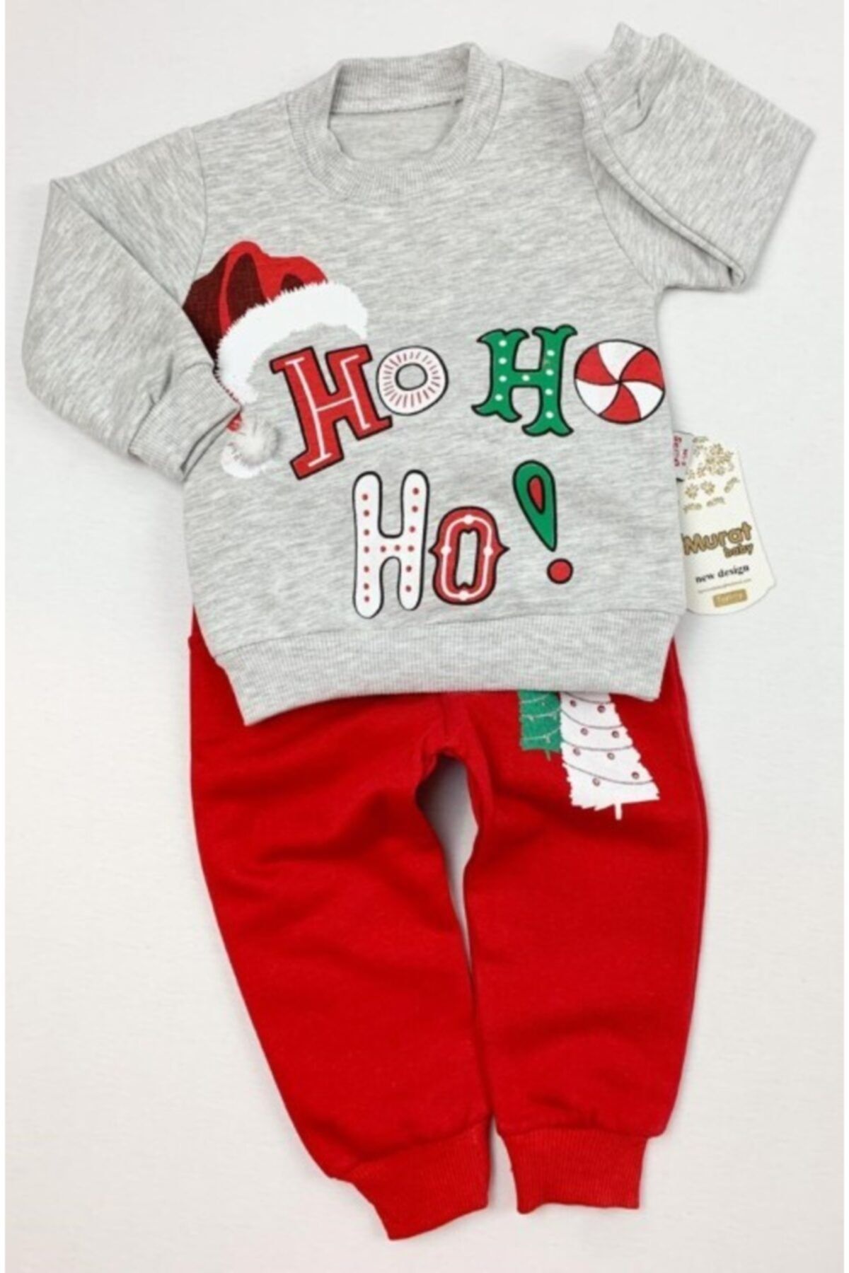 murat baby noel baba temali yilbasi bebek takim ho ho ho yazili unisex fiyati yorumlari trendyol
